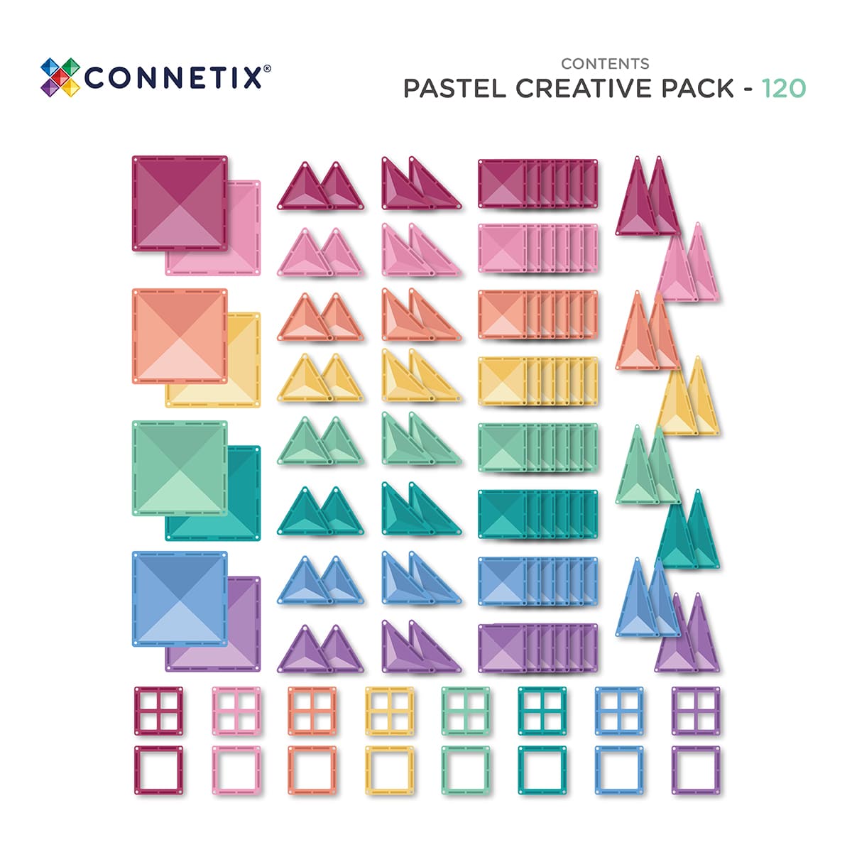 CONNETIX Pastel Creative Pack 120 pc