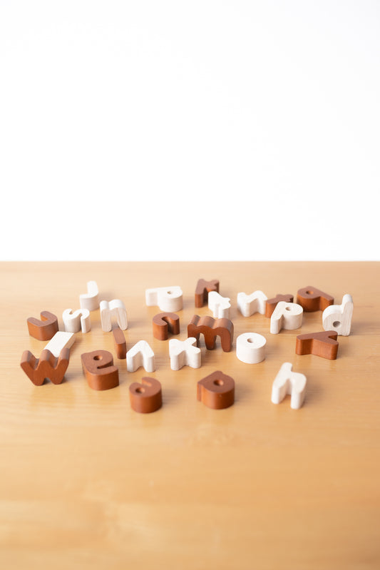 Wooden Lowercase Letters