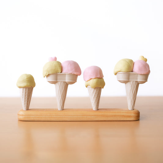 Wooden Ice Cream Stand 4-Hole