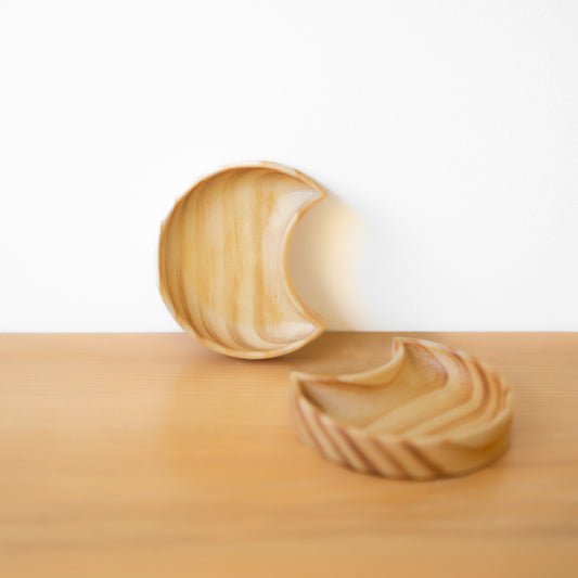 Wooden Crescent Moon Mini Tray