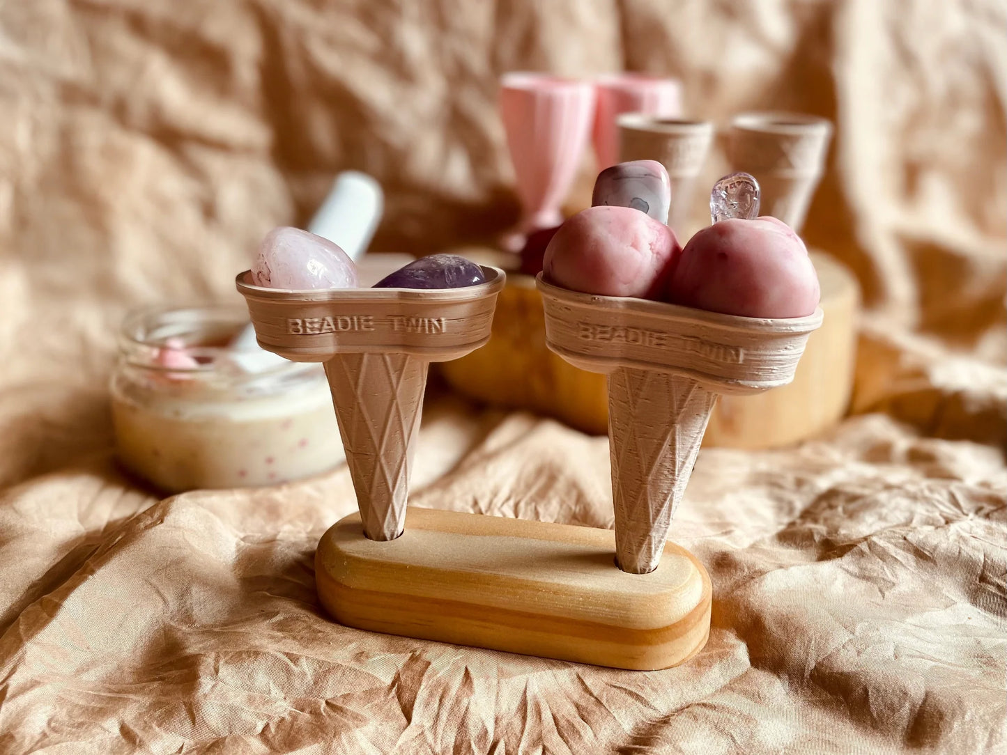 Wooden Ice Cream Stand 2-Hole