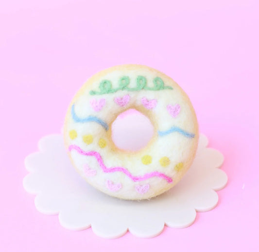 Easter Iced Vanilla Rainbow Donut