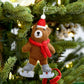 Brown Bear with Skates Ornament