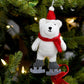 Polar Bear with Skates Ornament