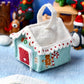 Felt Blue Gingerbread House Bag