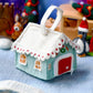 Felt Blue Gingerbread House Bag