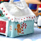 Felt Blue Gingerbread House Bag