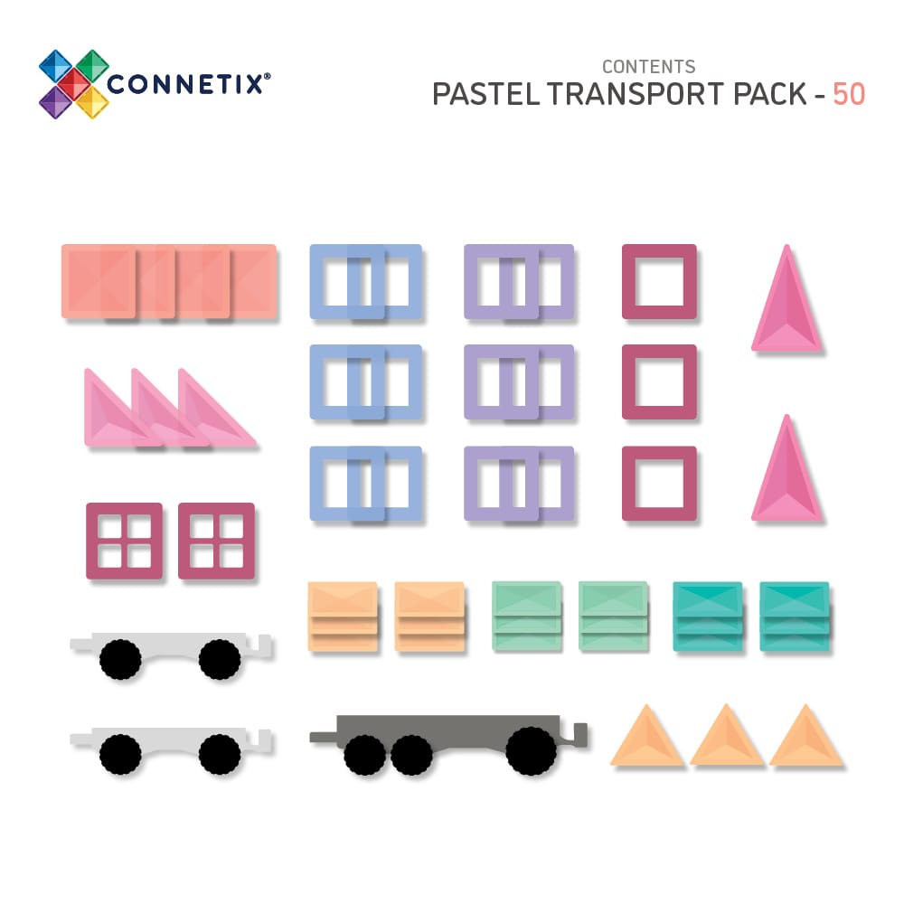 CONNETIX Pastel Transport Pack 50 pc