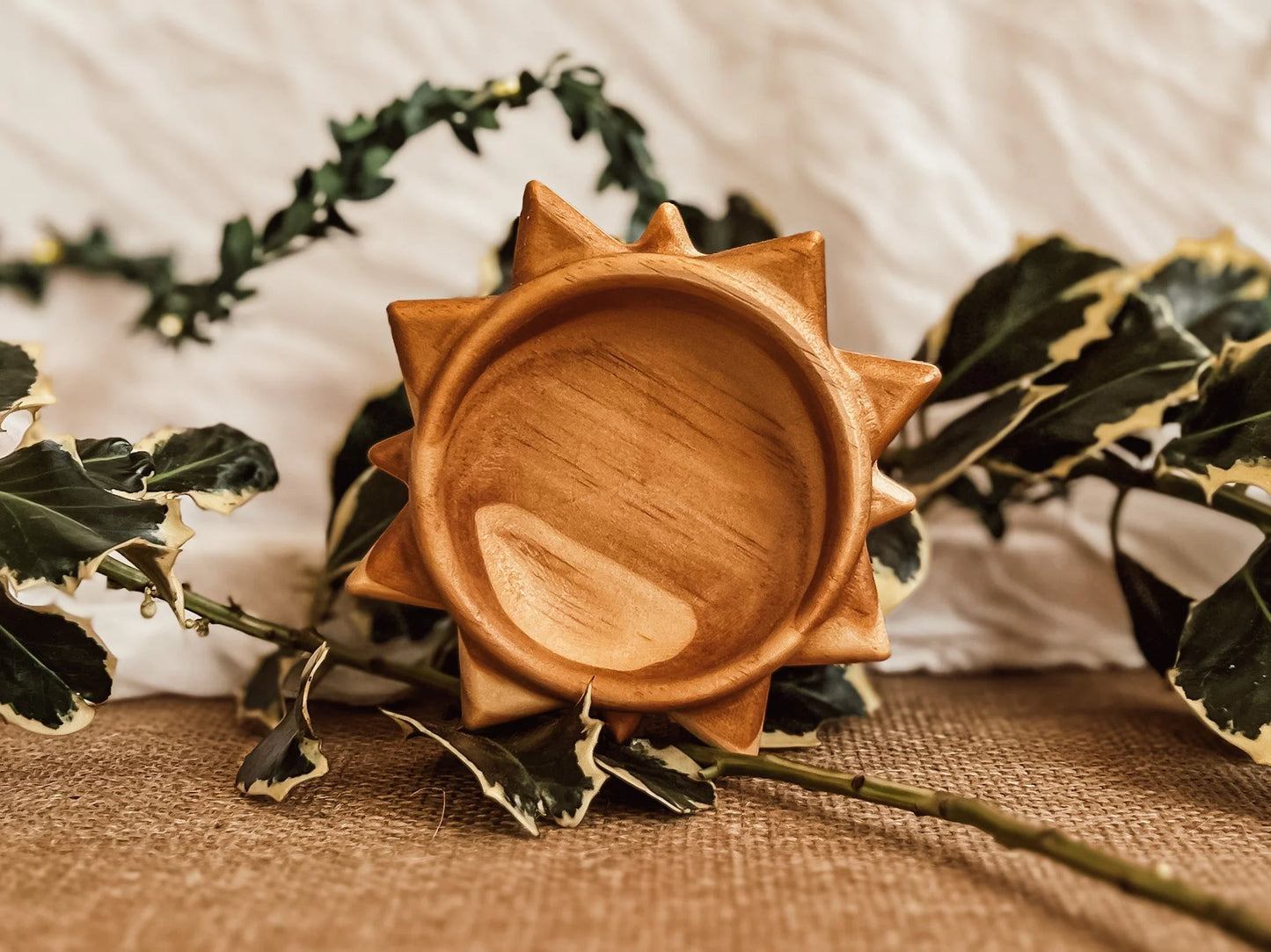 Wooden Sun Mini Tray