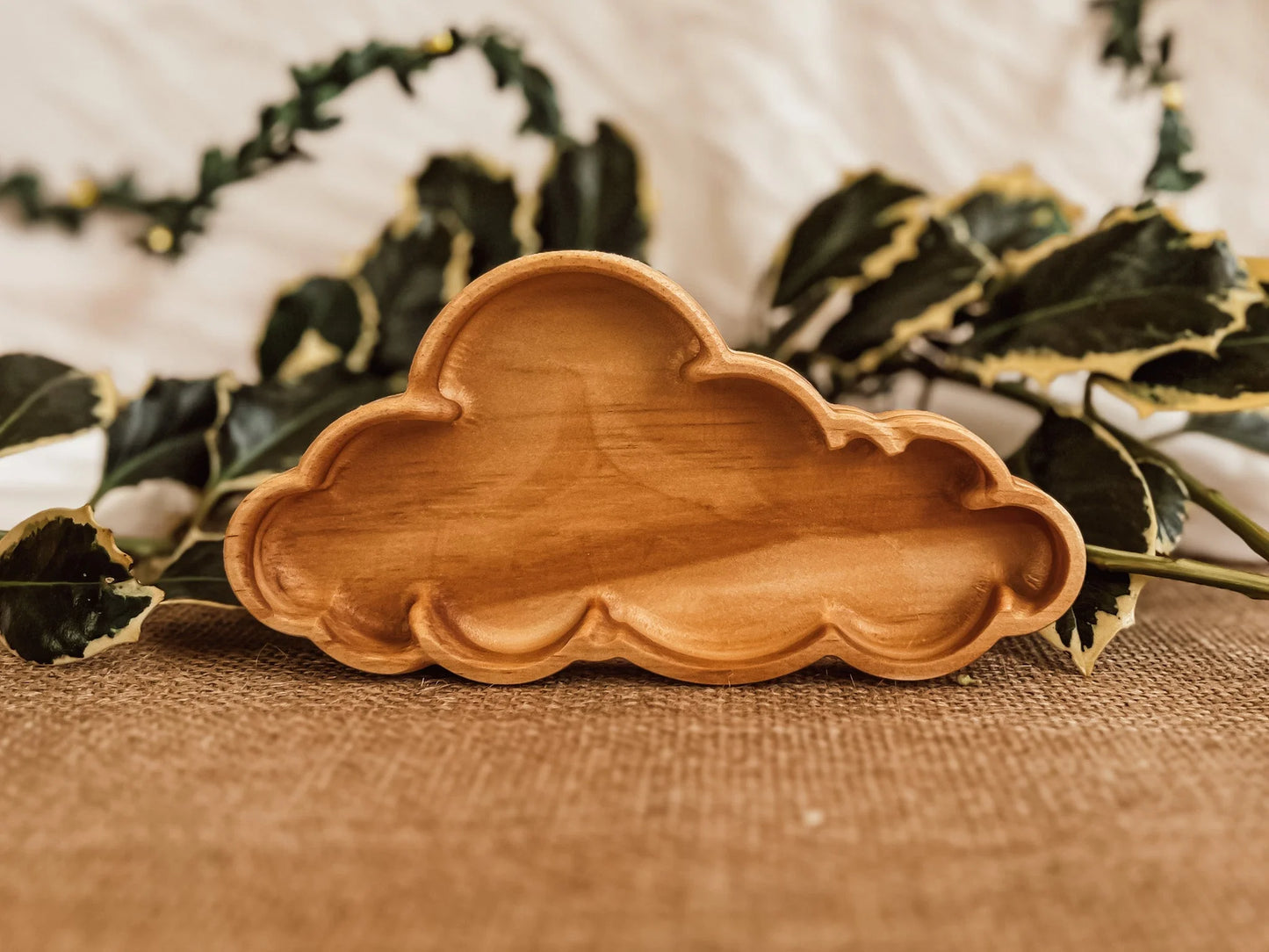 Wooden Cloud Mini Tray