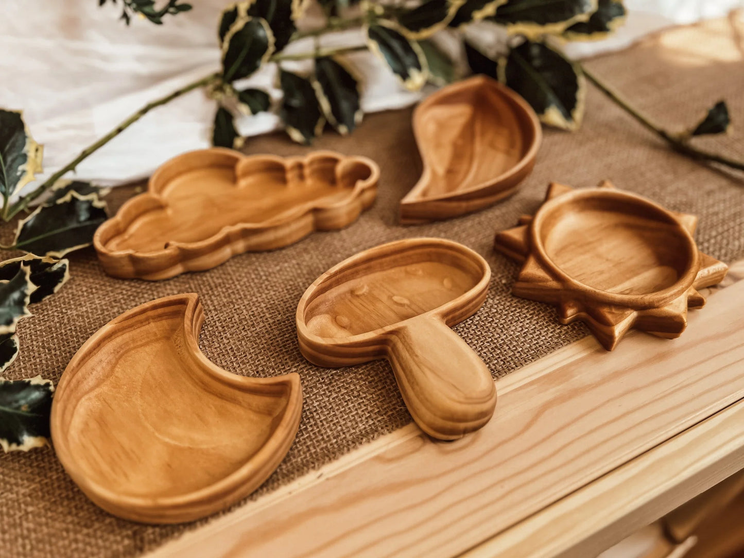 Wooden Sun Mini Tray