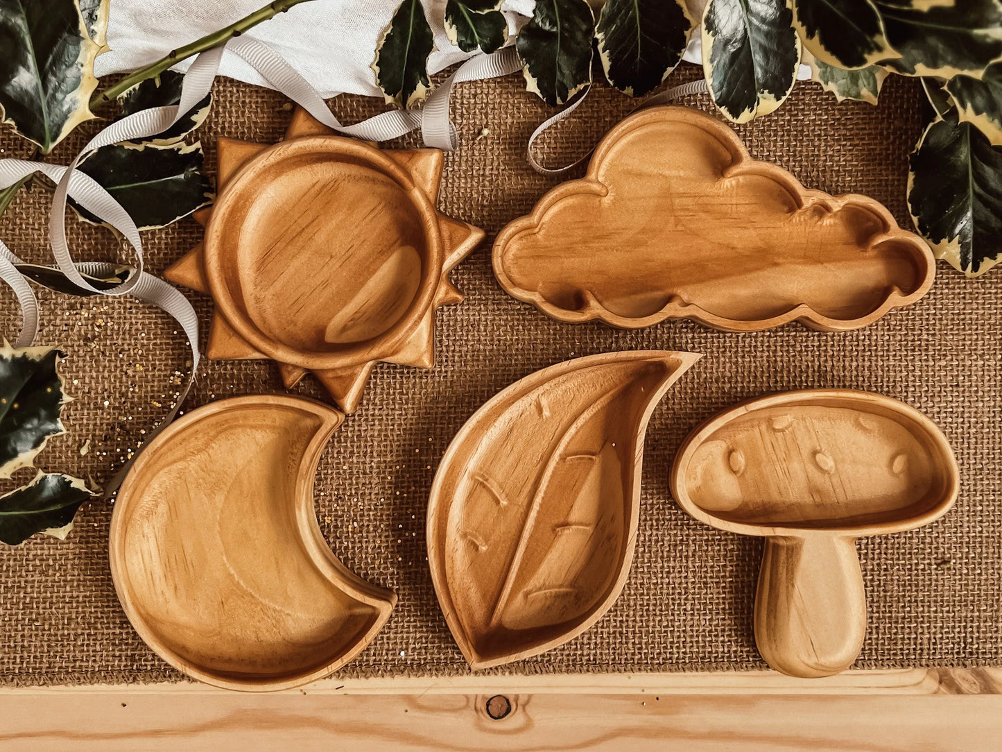 Wooden Cloud Mini Tray