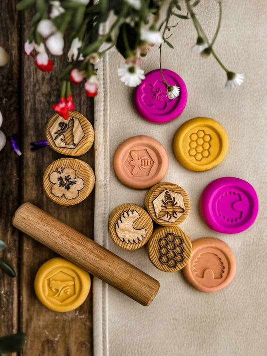 Wooden Bee Stamps